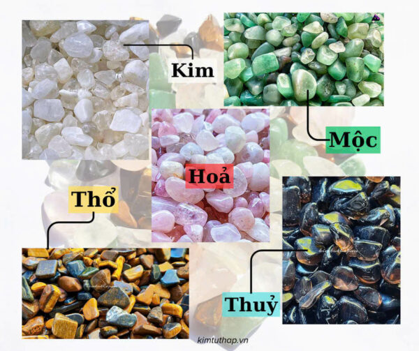 Thạch anh vụn ngũ sắc