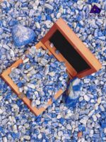 Đá Lapiz xanh dương vụn đánh bóng mệnh Thủy, Mộc - Ảnh 2