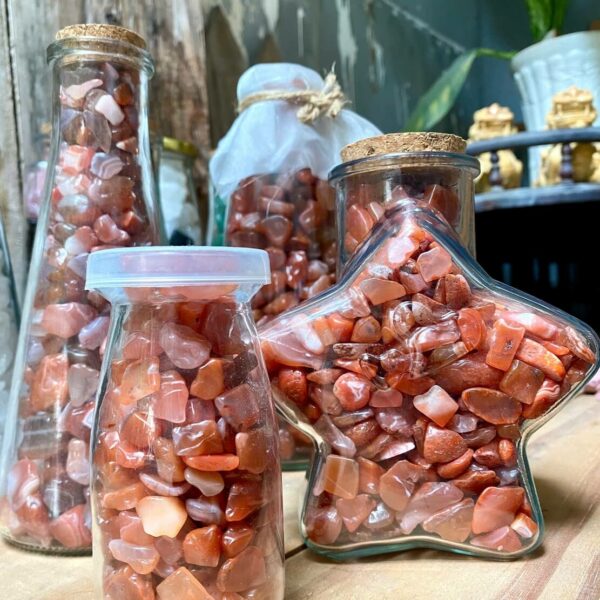 Chai Đá Mã Não Đỏ may mắn