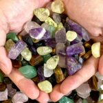 Thạch Anh Vụn Bóng loại xịn có Tím, Vàng trải nền nhà