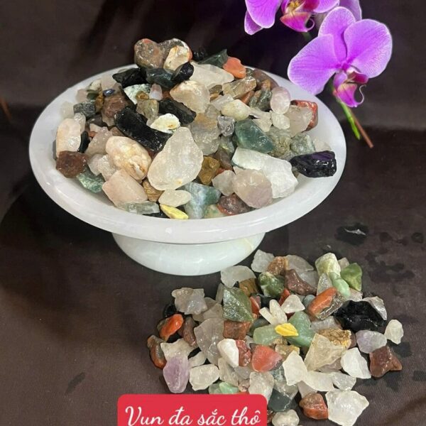 Thạch Anh Vụn Ngũ Sắc Thô loại A