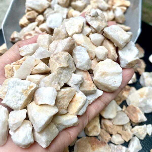 Đá Thạch Anh Vụn 1x2 Trắng rải nền nhà giá rẻ