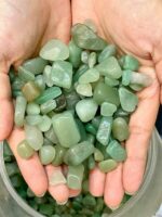 Thạch Anh Vụn Xanh Aventurine đánh bóng rải móng nhà