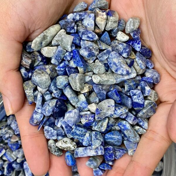 Đá Lapiz xanh dương vụn đánh bóng mệnh Thủy, Mộc